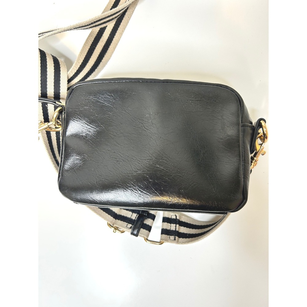 Universal Thread Woven Checker Camera Bag Black Cream - Picture 5 of 8
